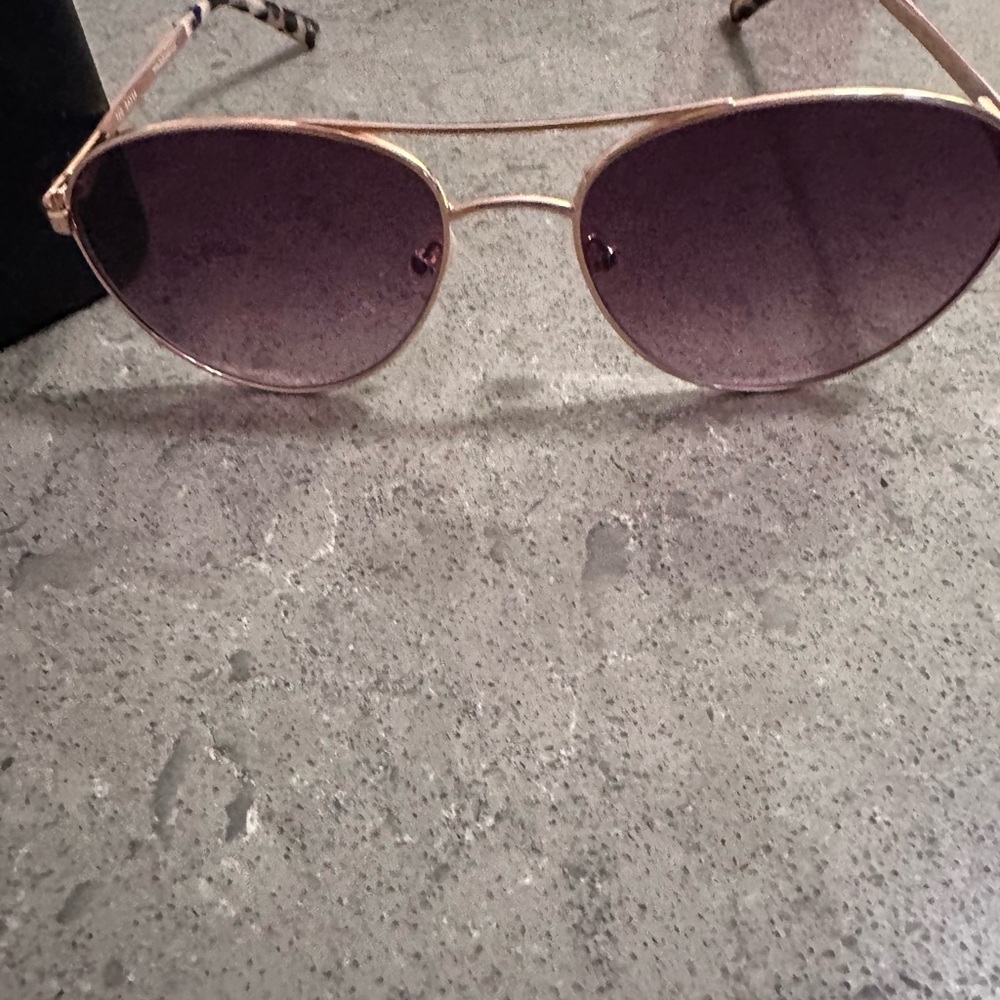 Ted Baker Gold and Aviator Sunglasses Tortoise